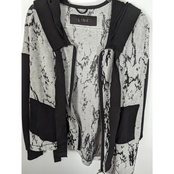 L-NK by Ogi Antunac Zip Front Hoodie Asymmetric Terry Cotton Jacket Small - Picture 4 of 11